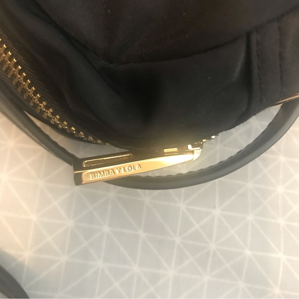 Bimba y Lola Black Nylon & Leather Crossbody Bag - Picture 7 of 12